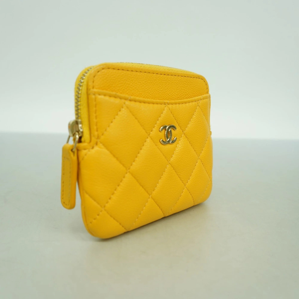 CHANEL Yellow Caviar Leather Wallet - Picture 2 of 8